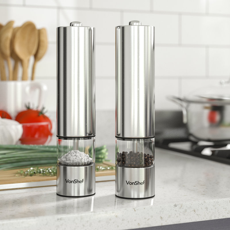 VonShef Electric Salt and Pepper Grinder Set & Reviews Wayfair.co.uk